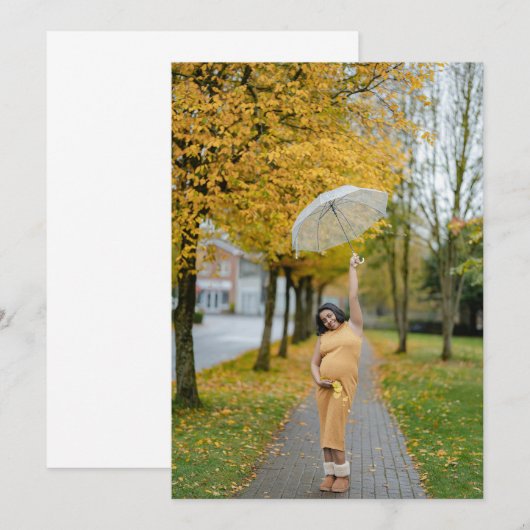 Aangepaste foto zwangerschapsaankondigingen aankondiging (Voorkant / Achterkant)