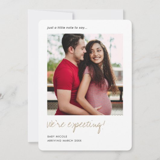 Aangepaste foto Zwangerschapskaart Aankondiging (Voorkant)