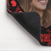 Aangepaste Foto zwart Patroon met Personaliseer na Muismat (Hoek)