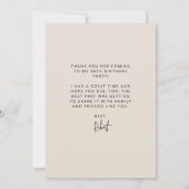 Aangepaste Foto Zwart Script 90ste Verjaardagsfees Bedankkaart (Achterkant)