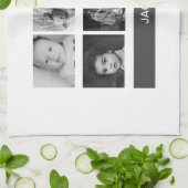 Aangepaste foto zwart-wit - Aangepast op maat Theedoek (Gevouwen)