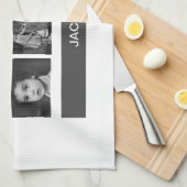 Aangepaste foto zwart-wit - Aangepast op maat Theedoek (Quarter Fold)