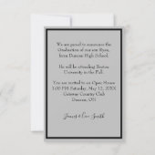 Aangepaste foto zwart-wit Afstuderen Open House Kaart (Achterkant)