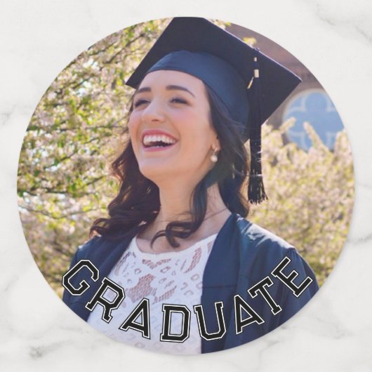 Aangepaste foto Zwart Wit Graduation Party Table Confetti (Grote voorkant)