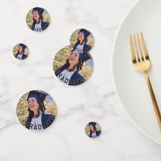 Aangepaste foto Zwart Wit Graduation Party Table Confetti (Groep)