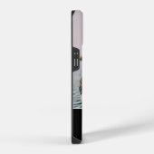Aangepaste foto zwart-wit kalligrafie naam iPhone hoesje (Rechterkant)