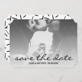 Aangepaste foto zwart-wit opslaan Datum Save The Date (Voorkant / Achterkant)