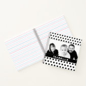 Aangepaste foto zwart-wit poka notitieboek (Binnen)