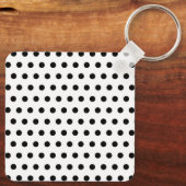 Aangepaste foto zwart-wit poka sleutelhanger (Achterkant)