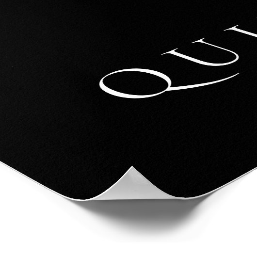 Aangepaste foto zwart wit Quinceanera party welkom Poster (Hoek)