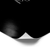 Aangepaste foto zwart wit vrienden verjaardag perfect poster (Hoek)