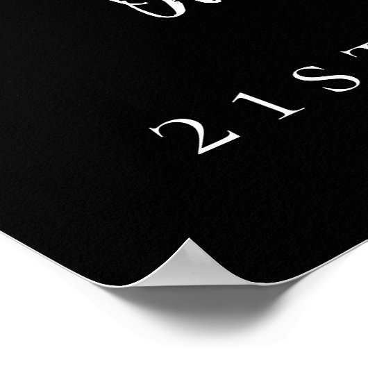 Aangepaste foto zwart wit vrienden verjaardag welk poster (Hoek)