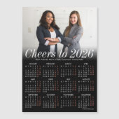 Aangepaste Foto Zwarte Kalender 2026 Magnetische K Magnetische Uitnodiging (Voorkant)