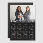 Aangepaste Foto Zwarte Kalender 2026 Magnetische K Uitnodiging (Voorkant / Achterkant)