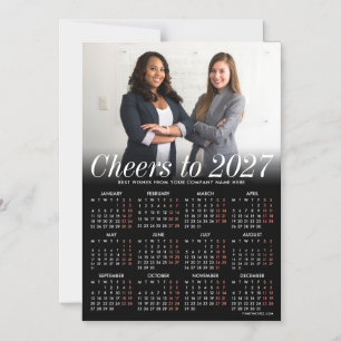 Aangepaste Foto Zwarte Kalender 2026 Magnetische K Uitnodiging
