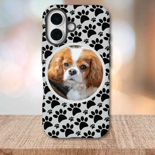 Aangepaste Foto Zwarte Poot Prints Case-Mate iPhone Case
