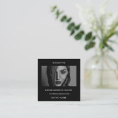 Aangepaste foto zwarte QR-code website sociale med Vierkante Visitekaartje (Staand voorkant)