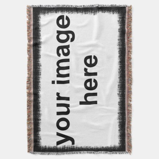 Aangepaste foto zwarte rand deken (Voorkant Verticaal)