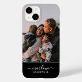 Aangepaste foto zwarte witte kalligrafie Case-Mate iPhone case (Achterkant)