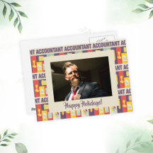 Aangepaste fotoaccountant Prettige feestdagen
