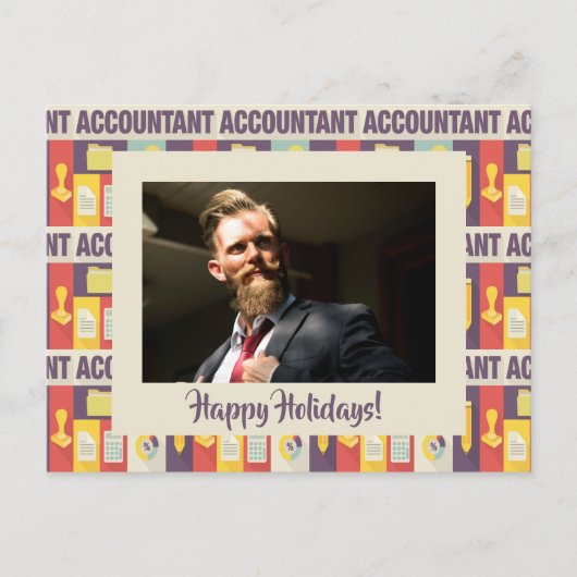 Aangepaste fotoaccountant Prettige feestdagen (Voorkant)