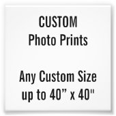 Aangepaste fotoafdrukken van 4 x 4 inch (of een aa foto afdruk (Voorkant)