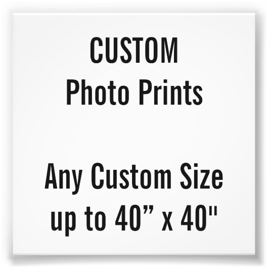 Aangepaste fotoafdrukken van 4 x 4 inch (of een aa foto afdruk (Voorkant)