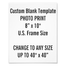 Aangepaste fotoafdrukken van 8 x 10 inch (VS-Lijst Foto Afdruk