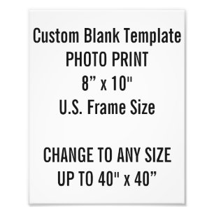 Aangepaste fotoafdrukken van 8 x 10 inch (VS-Lijst Foto Afdruk
