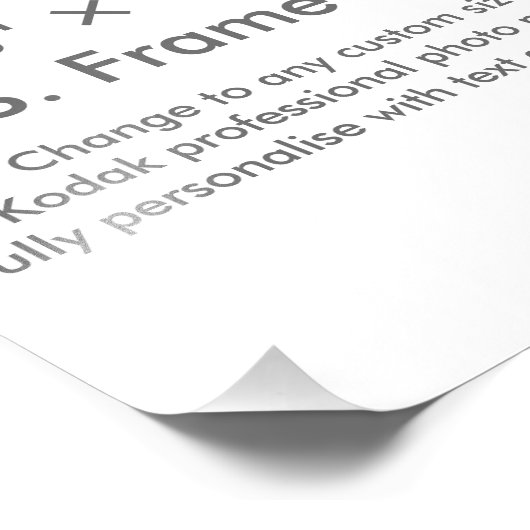 Aangepaste fotoafdrukken van 8 x 12 inch (VS-Lijst Foto Afdruk (Hoek)