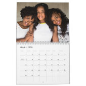 Aangepaste fotoagenda voor de familie | bewerkbaar kalender (Mar 2026)