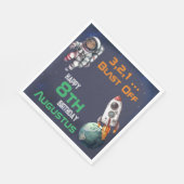 Aangepaste fotoastronaut in buitenruimtetanie servet (Hoek)