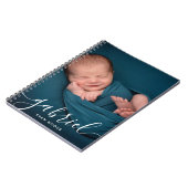 Aangepaste fotobabynaam sjabloon gepersonaliseerd notitieboek (Linkerzijde)
