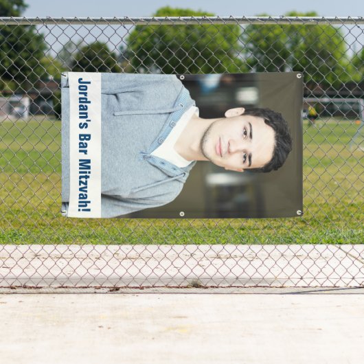 Aangepaste fotobalk Mitzvah Banner (Insitu)