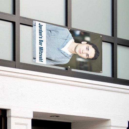 Aangepaste fotobalk Mitzvah Banner (Buitenkant Gebouw)