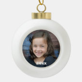 Aangepaste fotobalversiering keramische bal ornament (Voorkant)