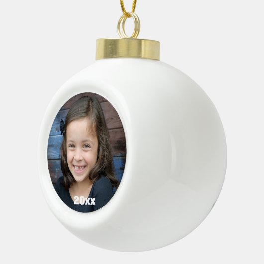 Aangepaste fotobalversiering keramische bal ornament (Rechts)