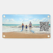 Aangepaste fotobanner met QR-code Spandoek (Horizontaal)