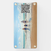 Aangepaste fotobanner met QR-code Spandoek (Verticaal)