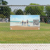 Aangepaste fotobanner met QR-code Spandoek (Insitu)