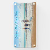 Aangepaste fotobanner met tekst spandoek (Verticaal)