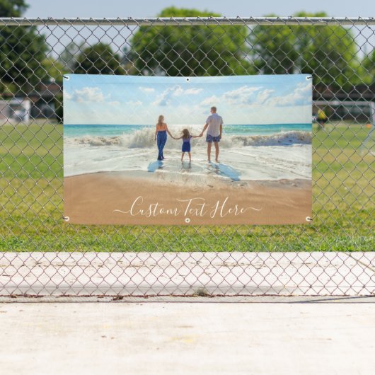 Aangepaste fotobanner met tekst spandoek (Insitu)
