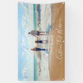 Aangepaste fotobanner met tekst spandoek (Verticaal)