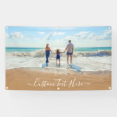 Aangepaste fotobanner met tekst spandoek (Horizontaal)