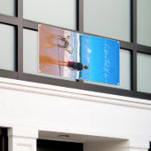 Aangepaste fotobanner met tekst spandoek (Buitenkant Gebouw)