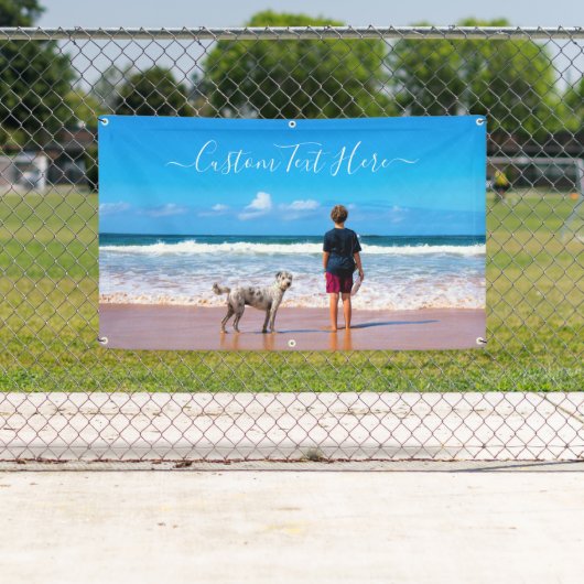 Aangepaste fotobanner met uw foto en tekst spandoek (Insitu)