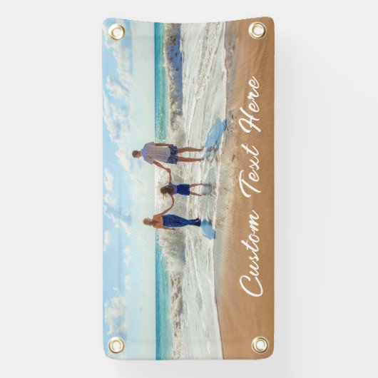 Aangepaste fotobanner met uw foto's en tekst spandoek (Verticaal)