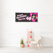 Aangepaste fotobanner voor de 40e verjaardag van d spandoek (Insitu)