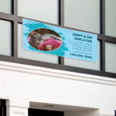 Aangepaste fotobanner voor huisdieradoptie spandoek (Buitenkant Gebouw)