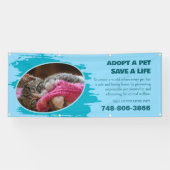 Aangepaste fotobanner voor huisdieradoptie spandoek (Horizontaal)